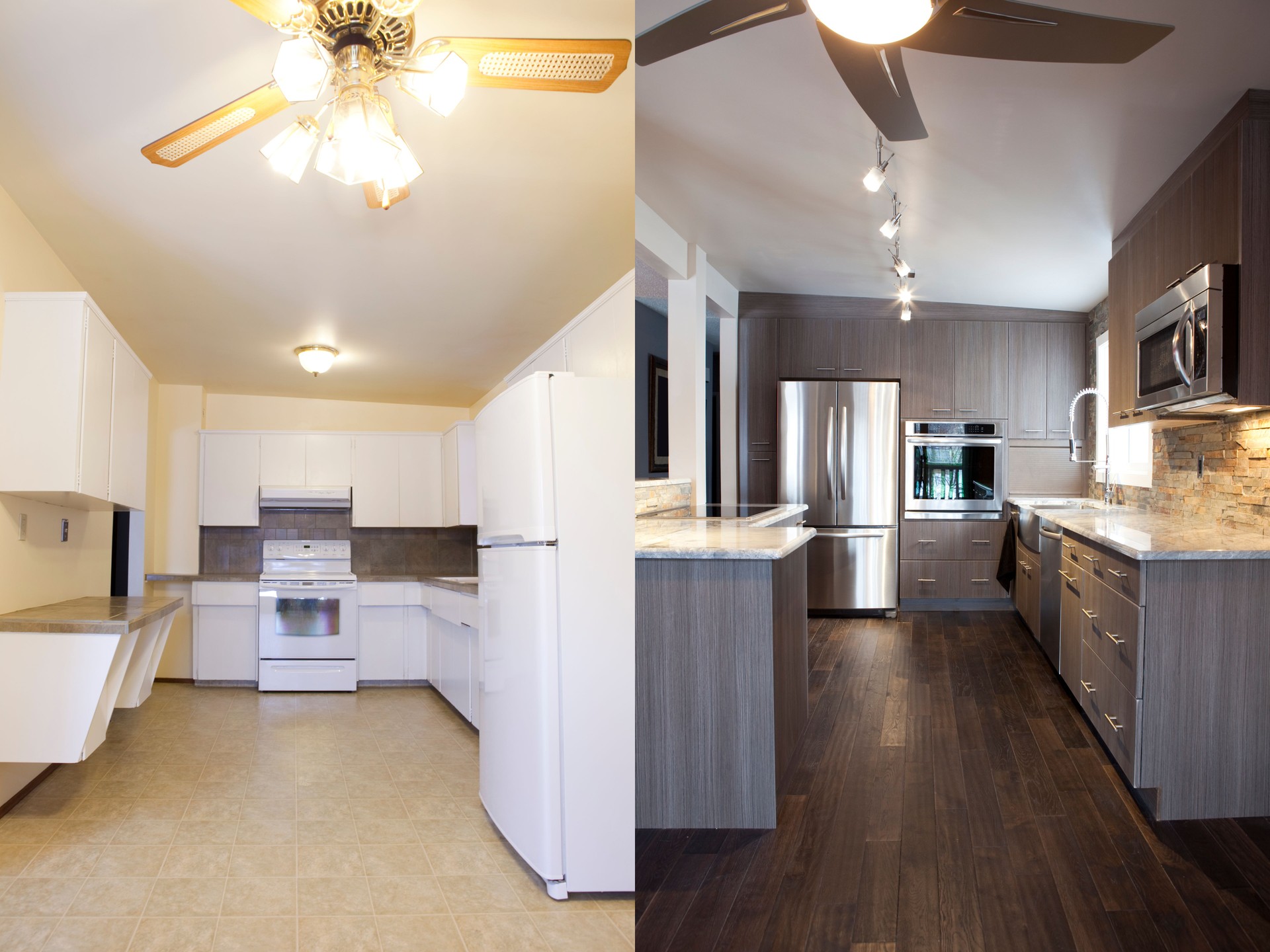 Casa renovación cocina antes y después de la